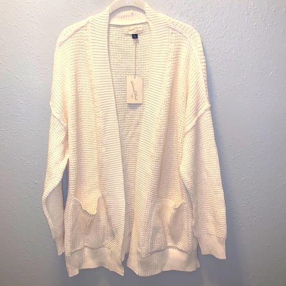 Universal Thread Sweaters - Universal Thread Cream Cardigan Sweater Open Front Women’s Sz Large NWT